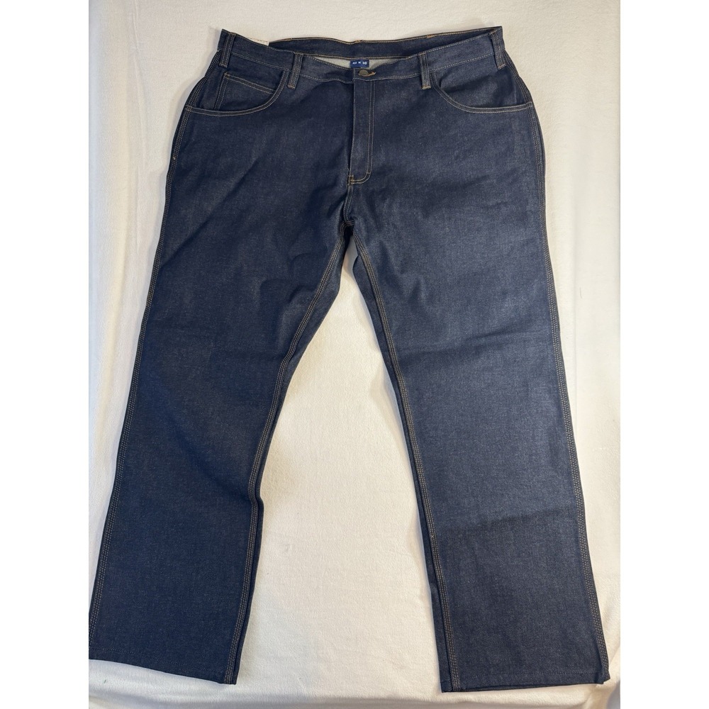 USA Works Jeans Mens 42x30 Dark Blue 2000R Carpenter Workwear Made USA
